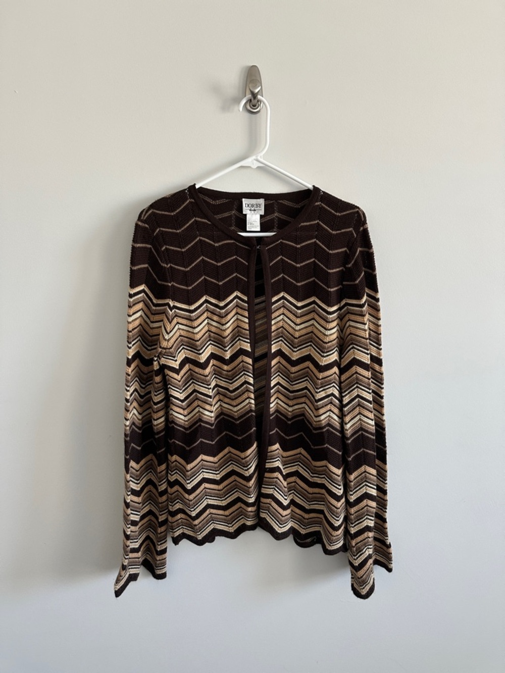 Vintage Dorby Open Front Cardigan Size Medium